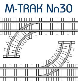 MTRAK 90 Degree Turnout Nn30 Track