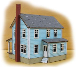 Farm House, Carriage Shed & Windmill Box Set - Farm House Z-Scale