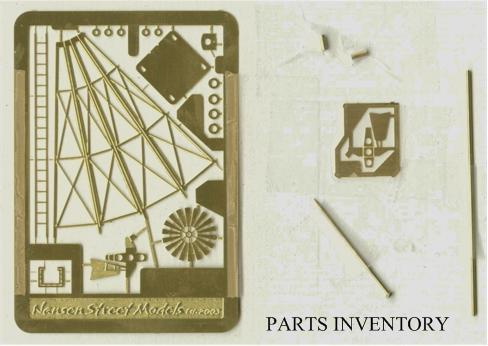 American Windmill Etched Brass Kit - Parts Inventory