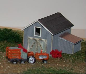 Farm House, Carriage Shed & Windmill Box Set - - Carriage Shed Z Scale
