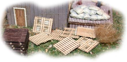 Wood Two-Layer Pallets - Z Scale