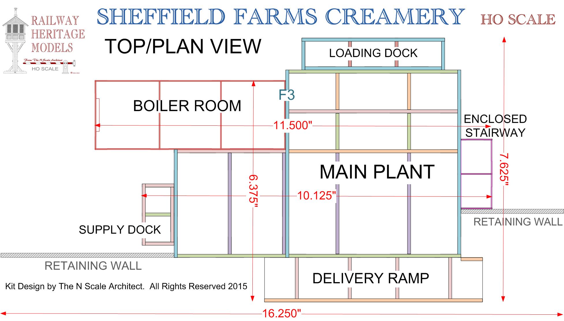 Sheffield Farms Creamery HO Kit – Floor Plan