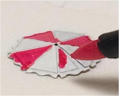 Painting Umbrella Segments with Permanent Marker