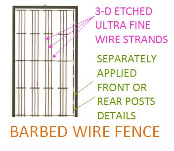 Barbed Wire Fence - New Tooling Detail View !