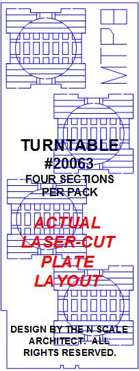 MTRAK Turntables Nn30 - Laser-Cut Plate