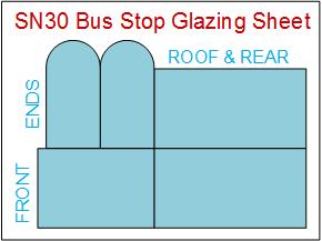 Bus Stop Shelter - Tinted Glazing Sheet
