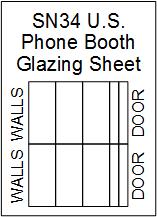 US Telephone Booth - Glazing Sheet