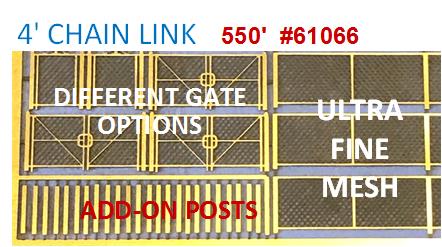 4' Chain Link Fence w/Gates - Detail View