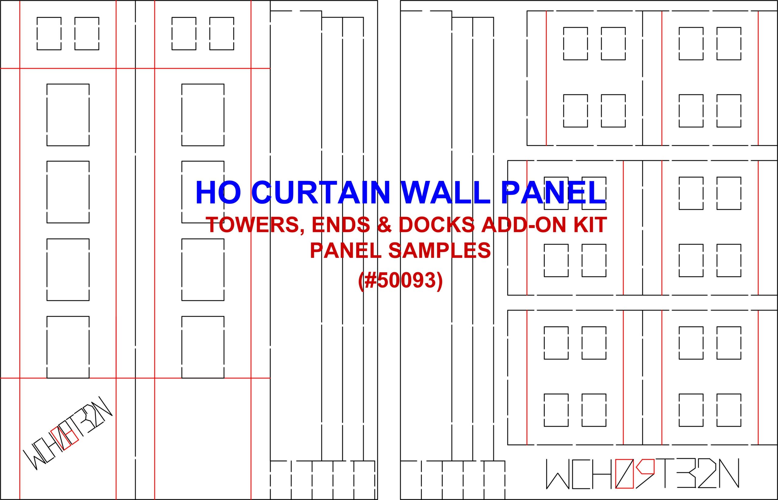Curtain Wall System HO - Towers, Ends & Docks Panel Layout & Dimensions