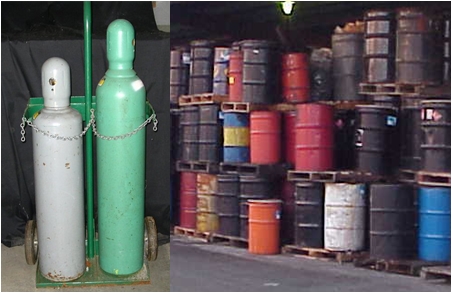 Gas Station Assortment - Acetylene Tanks & Drums