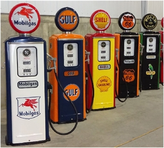 Gas Station Assortment - Old Time Gas Pumps