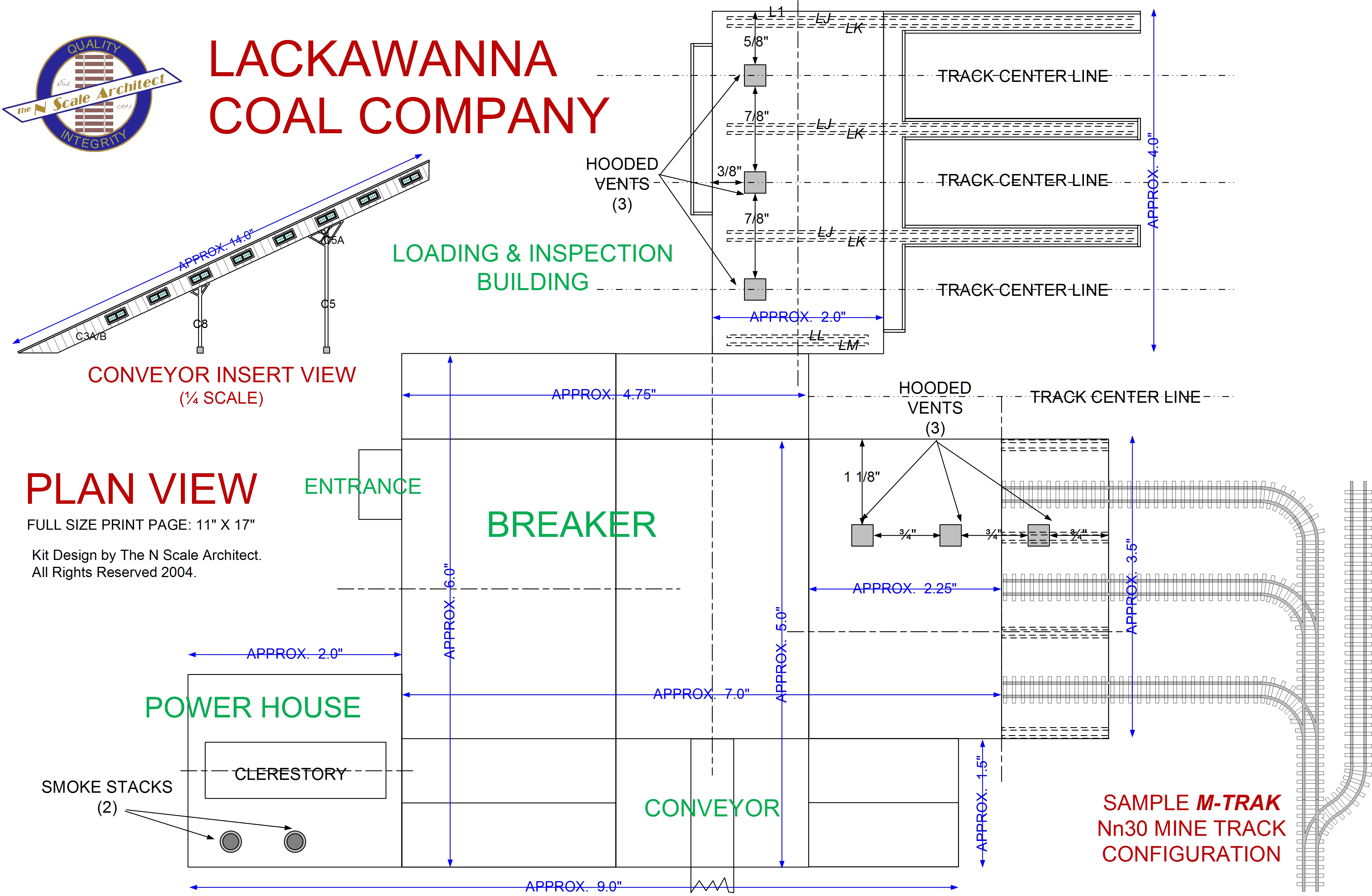 Lackawanna Coal - Plan View w/Dimensions