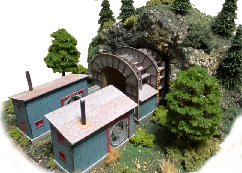 Barnesville Tunnel N-Scale Model - Right Front View